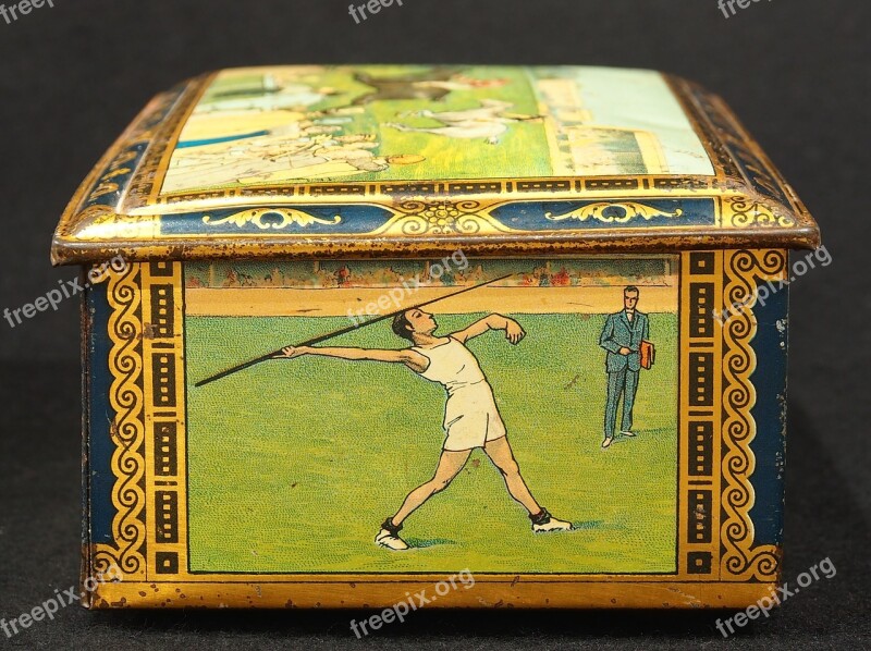 Biscuit Box Tin Package Old