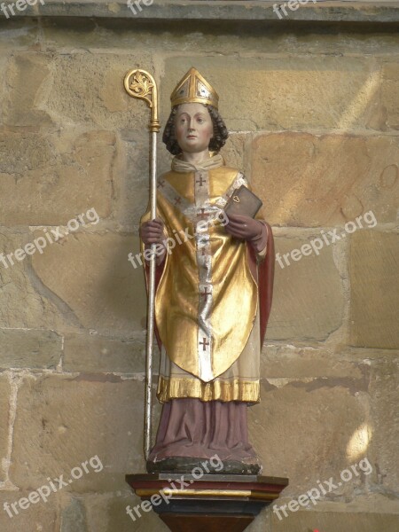 St Matthäus Church Melle Bishop Statue Figure