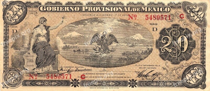 Pesos Banknote Mexico Money Currency