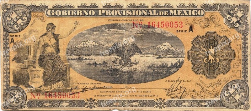 Peso Banknote Mexico Money Currency