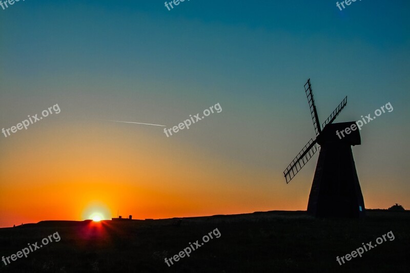 Windmill Sunset England Free Photos