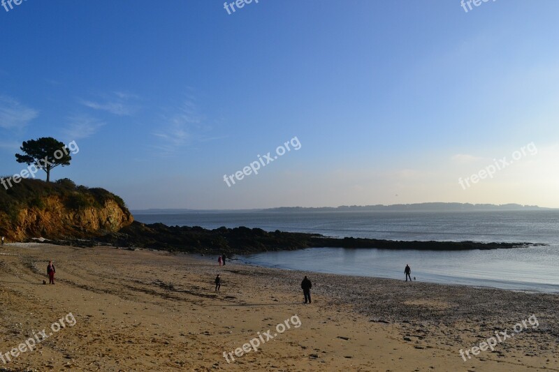 Sea Beach Sunset Ocean Brittany