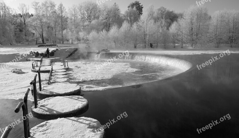 Frost Nature Bw Winter Belarus