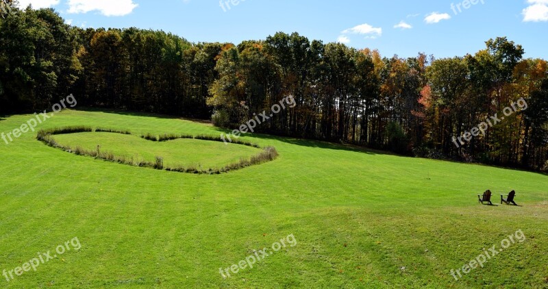 Fall Love Heart Nature New England