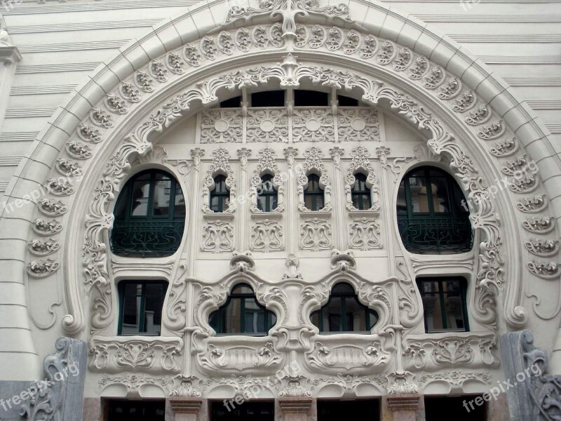 Teatro Campos Eliseos Bilbao Front Facade Relief