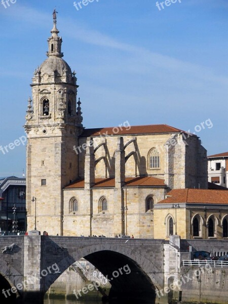 San Anton Church Bilbao Bridge Spain Architecture