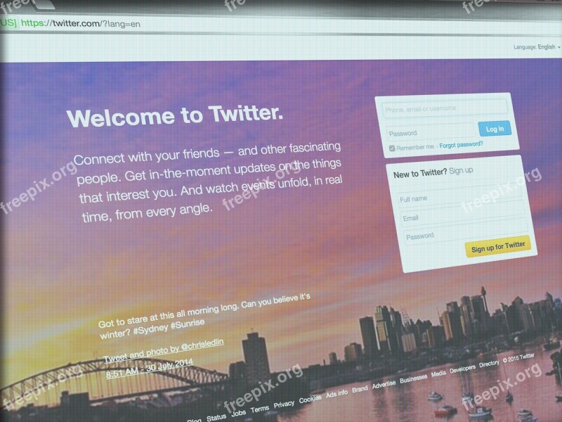 Twitter Social Media Some Display Internet