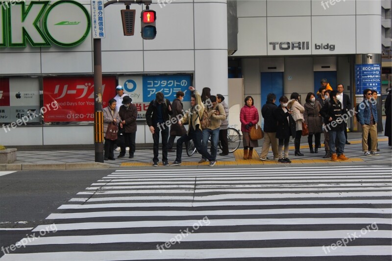 Crosswalk Street People Pedestrians City