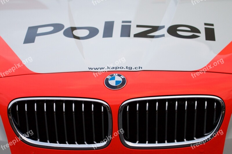 Vehicle Hood Police Switzerland Signal Colour