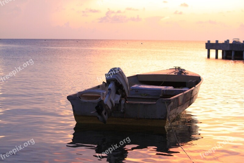 Boat Sunset Dock Free Photos