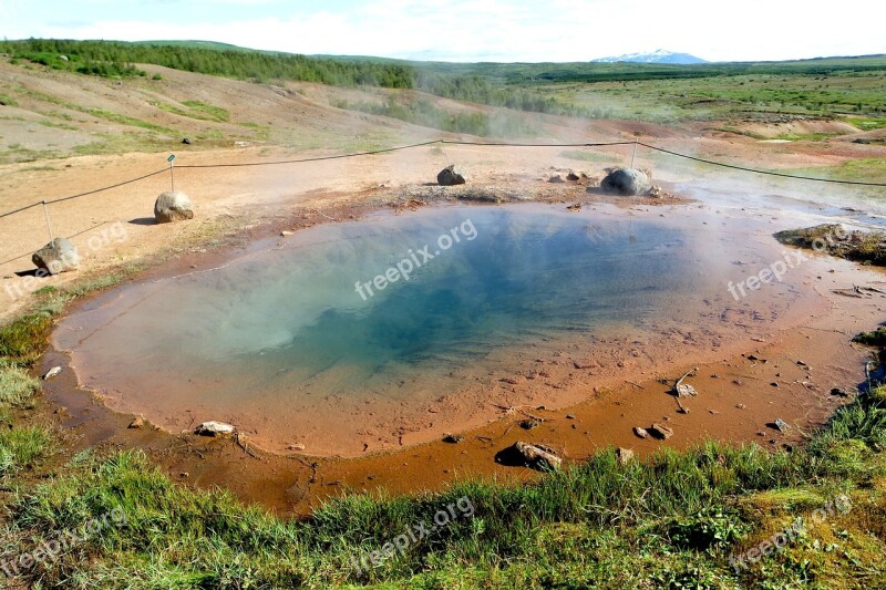 Iceland Geysir Geyser Hot Springs Water