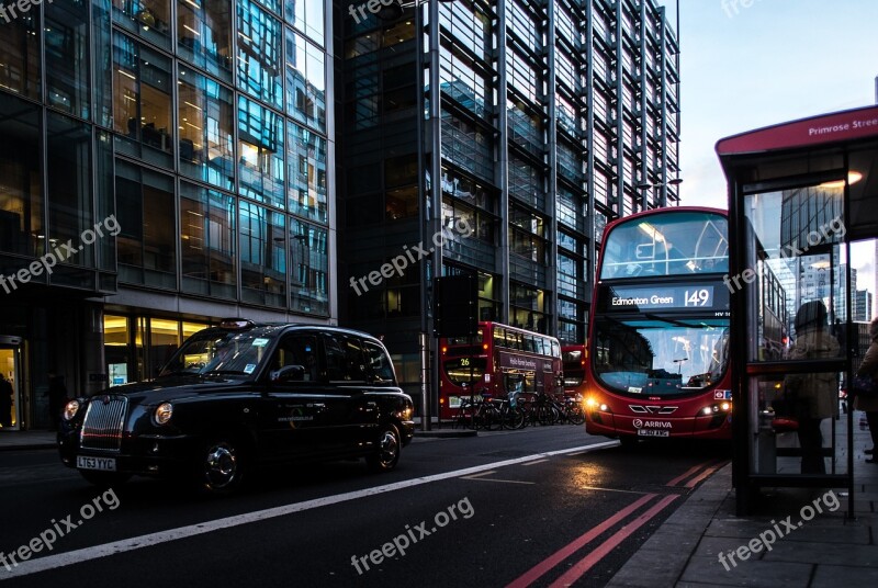 London Buses Night View Free Photos