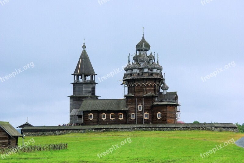 Russia Karelia Church Wood Construction Kichi Island