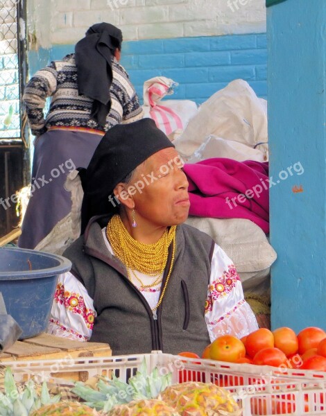 Ecuador Cuenca Market Peasant Colorful