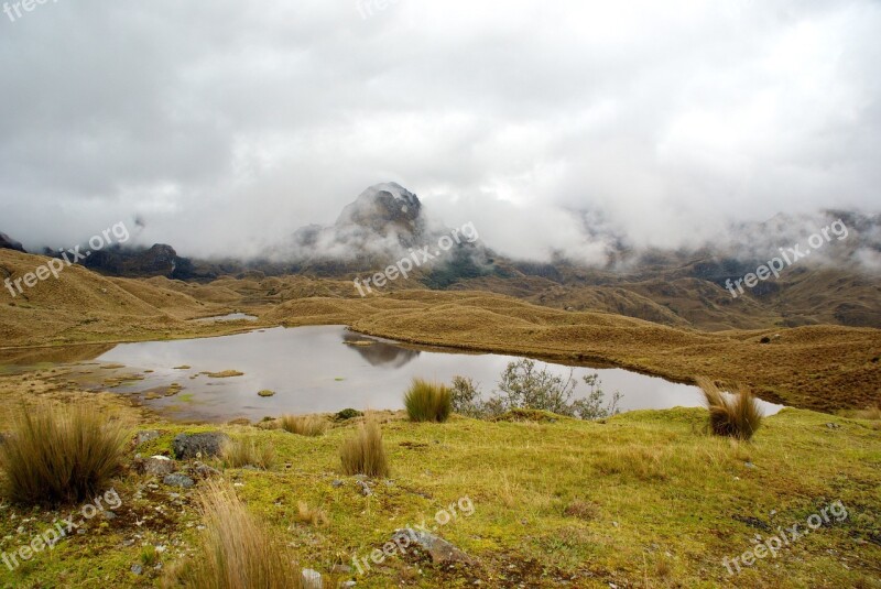 Andes Lake Altitude Mountains Cordillera