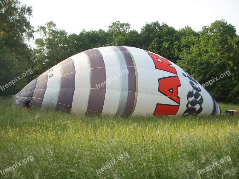 Hot Air Balloon Bloat Colorful Start Phase Balloon