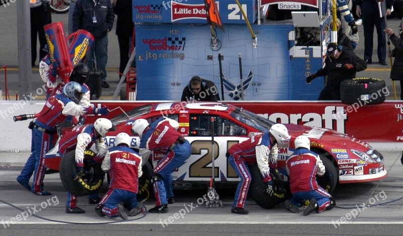 Pit Crew Nascar Tires Gasoline Auto Racing