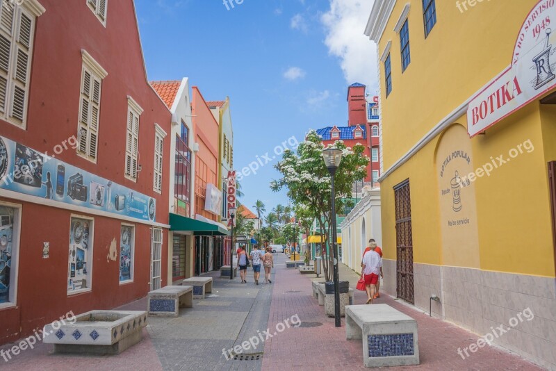 Curacao Willemstad Colorful Antilles Caribbean