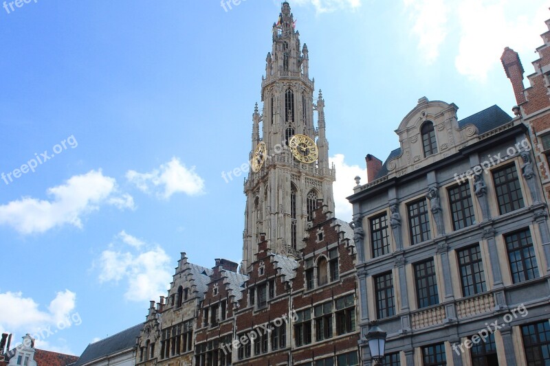 Antwerp Cathedral Tower Belgium Religion