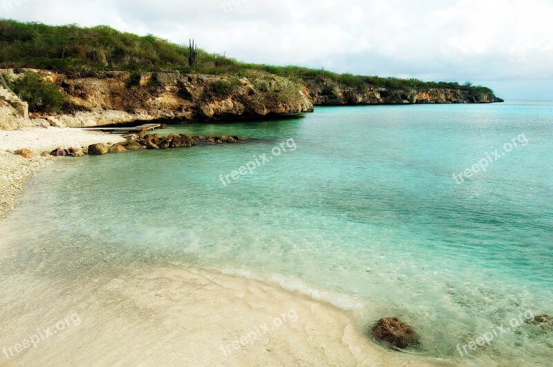 Sea Beach Antilles Curacao Sand