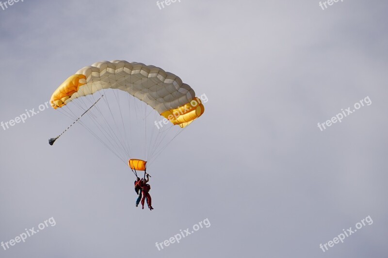 Parachute Tandem Jump Glide Jump Free Photos