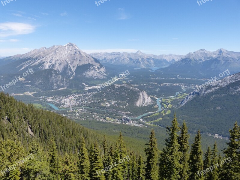 Canada Banff Bc Landscape Mountain