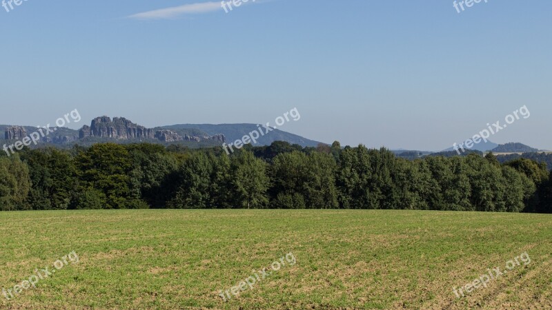 Saxon Switzerland Saxony Elbe Sandstone Mountains Schrammsteine Rock