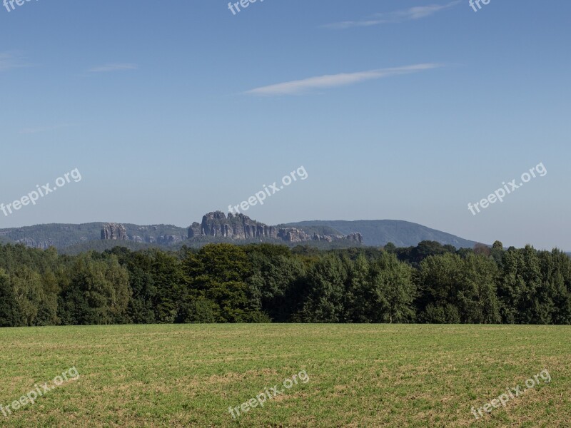 Saxon Switzerland Saxony Elbe Sandstone Mountains Schrammsteine Rock