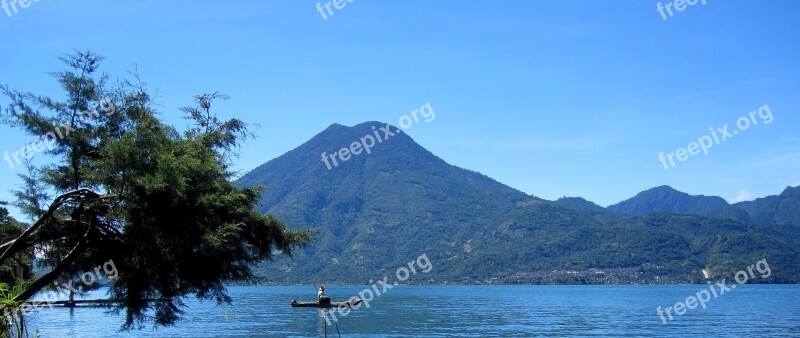 Lake Atitlan Guatemala Lake Indian Fishing