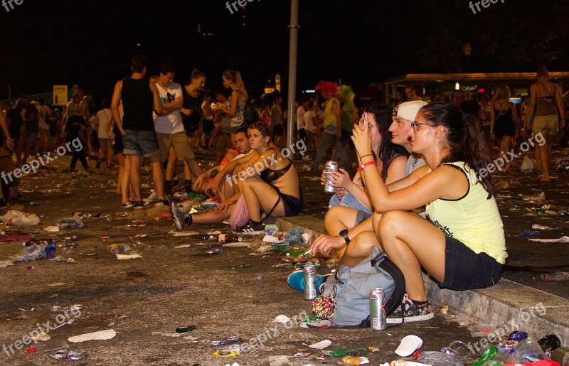 Human Personal Street Parade Festival In The Evening