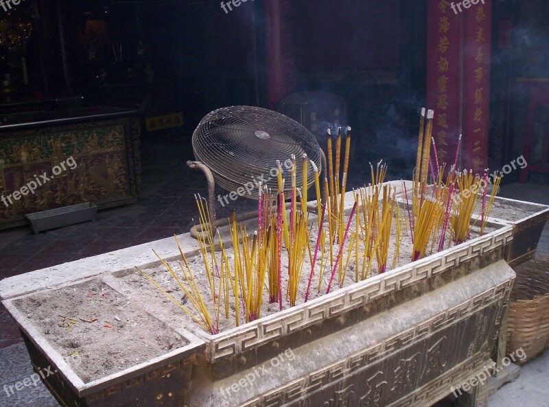 Incense Burning Macau Rite Cult