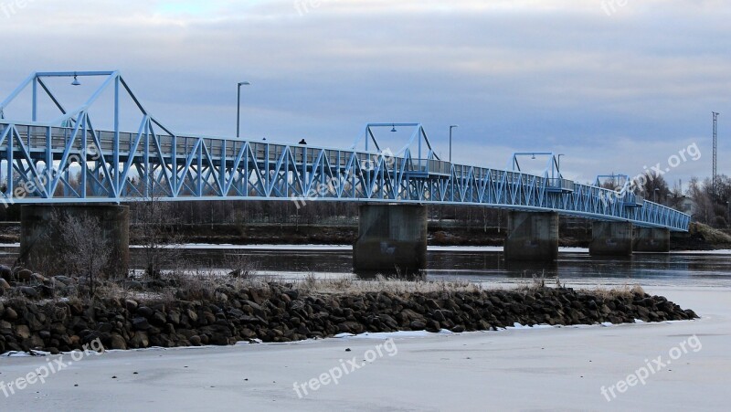 Bicycle Bridge Torne River Structure