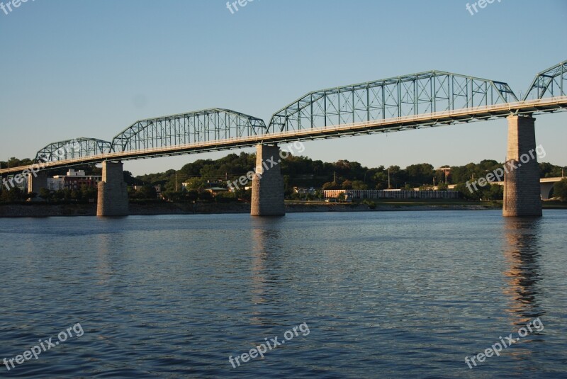 Bridge Chattanooga Sunset Free Photos