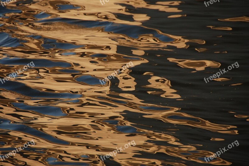 Water Gold Blue Ripples Free Photos