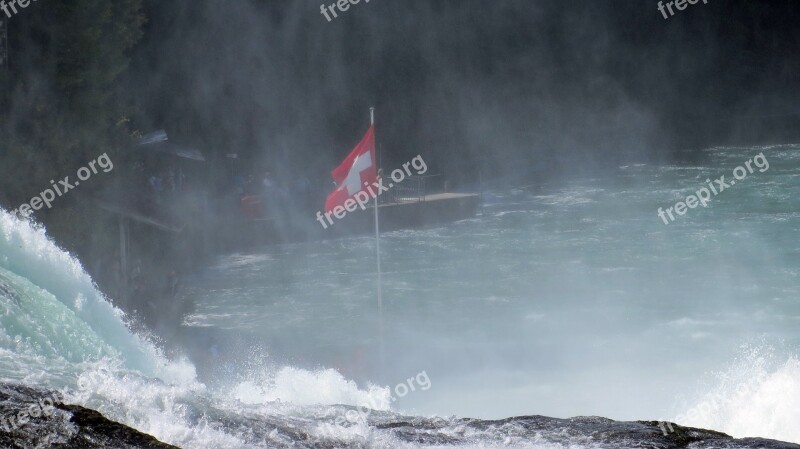 Rhine Falls Schaffhausen Water Spray Enormous