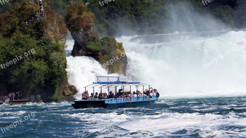 Rhine Falls Schaffhausen Water Spray Enormous