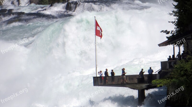 Rhine Falls Schaffhausen Water Spray Enormous