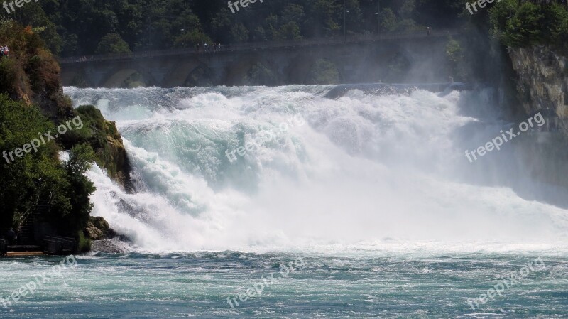 Rhine Falls Schaffhausen Water Spray Enormous