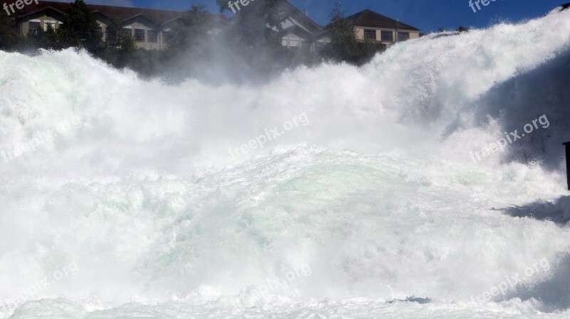 Rhine Falls Schaffhausen Water Spray Enormous