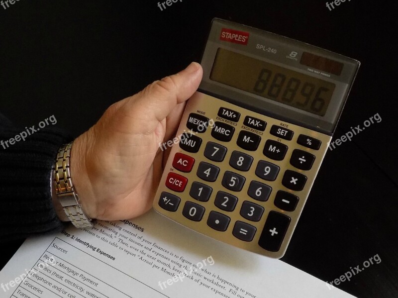 Calculator Budget Math Pen Financial