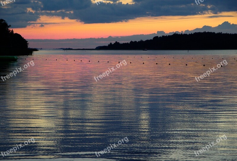 Finland Baltic Sea Midnight Sun Sunset Free Photos