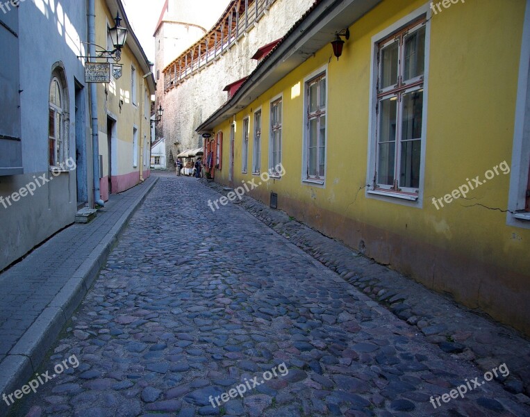 Estonia Tallinn Lane Pavers Architecture