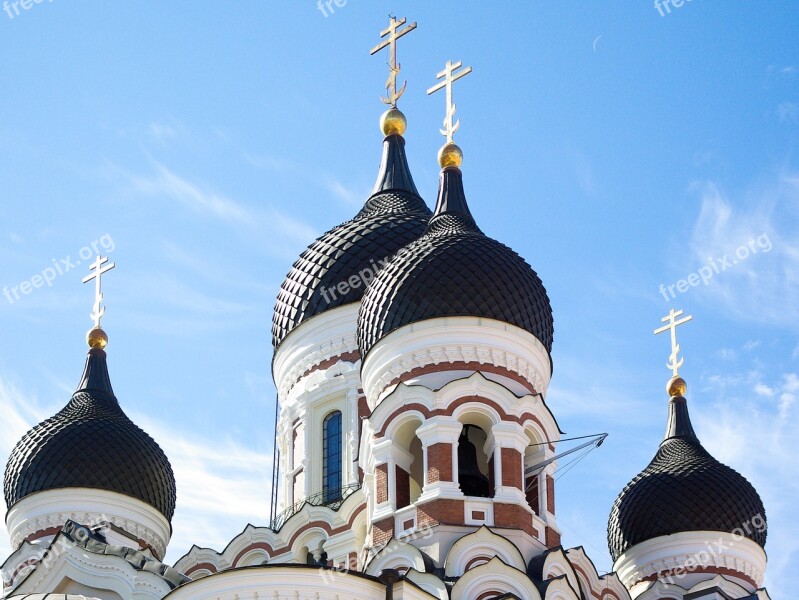 Estonia Tallinn Cupolas Orthodox Church Architecture