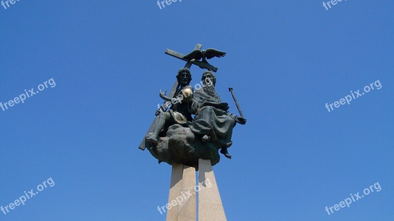 Statue Of The Holy Trinity Blue Sky Mohacs Free Photos