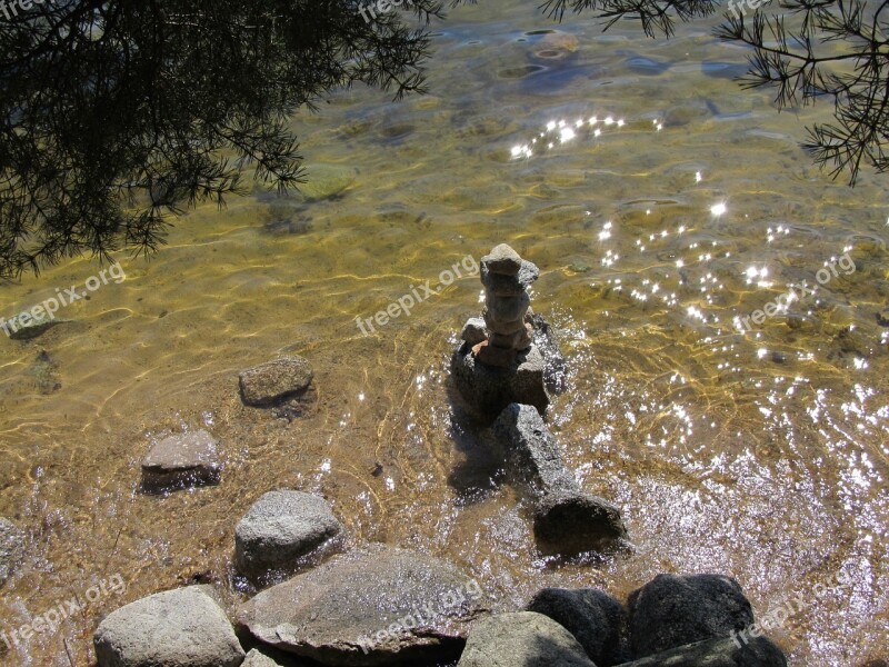 Water Stones Summer Ripple Pebble Beach