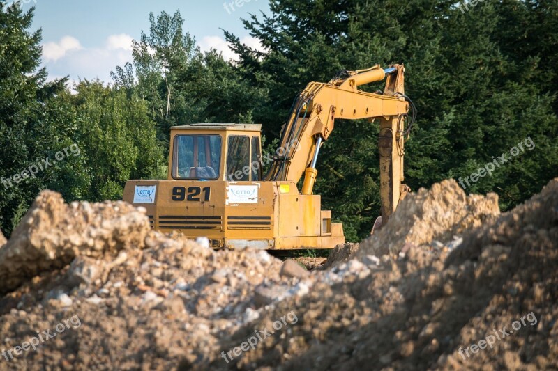 Excavators Site Vehicle Construction Work Construction Machine