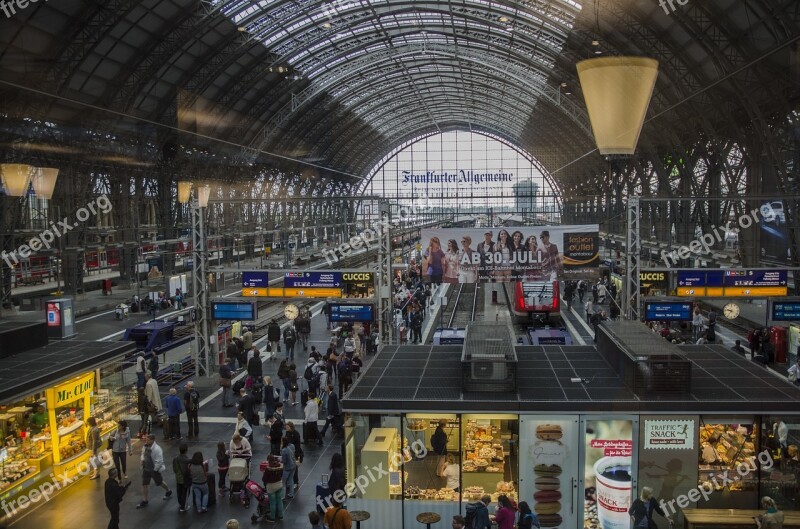 Railway Station Frankfurt Main Platform Db Deutsche Bahn