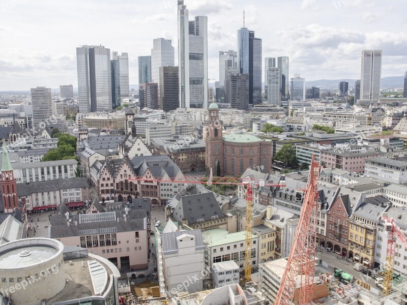 Frankfurt Main Skyline Skyscraper Free Photos