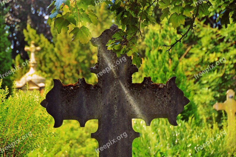 Cross Metal Cross Cemetery Religion Symbol