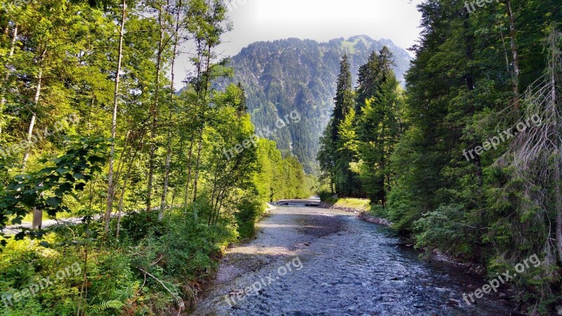 Mountains River Alpine Landscape Mountain